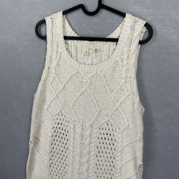 Moth By Anthropologie Women’s Cable Knit Size Large Sleeveless Sweater Blended - Picture 3 of 9